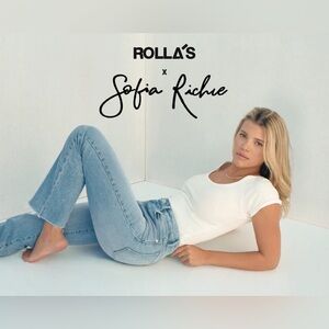 ROLLA'S x Sofia Richie Original Straight Jean - Comfort Sky​​​ Blue Denim - 27